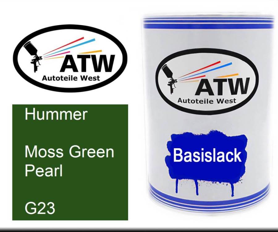 Hummer, Moss Green Pearl, G23: 500ml Lackdose, von ATW Autoteile West.